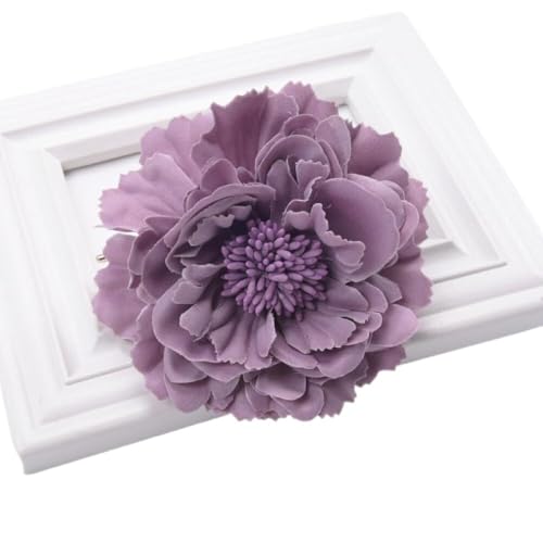 OPPUANNLQ Raffhalter für Vorhänge 2er-Pack Vorhang-Raffhalter-Clips, künstliche Blumen-Raffhalter for Vorhänge, Heimdekoration, Wohnzimmer-Vorhang-Dekorationsclip, lila(Purple) von OPPUANNLQ