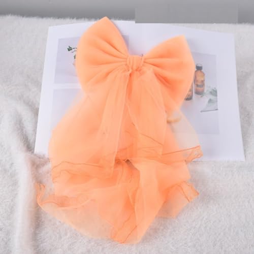 Raffhalter für Vorhänge 2er-Pack große Vorhang-Raffhalter mit Schleife, ästhetische Raffhalter aus Spitze for Vorhänge, dekorativer Vorhang-Clip for Hochzeitslocations for Mädchenzimmer, gelb(Orange) von OPPUANNLQ