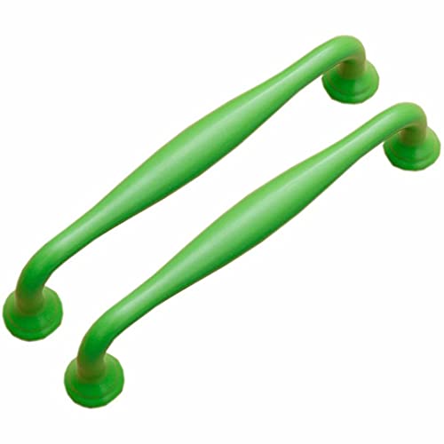 Schrankgriffe, Hardware-Schubladengriffe 2 Stück Griffe Schubladenknöpfe Möbelgriff Tür Küchenschrank Schrankgriffe, Schubladenknöpfe aus massiver Legierung for die Küche(Green,Hole Distance 128 mm) von OPPUANNLQ