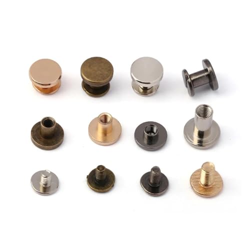 Schrauben für Leder, Nietennägel 1pc Metall Flache Gürtel Schrauben Leder Handwerk Nagel Messing Solide Nieten Stud Kopf for Gürtel Brieftasche Gepäck Tasche Schuhe taste Verschlüsse(Bronze,10x9x13mm) von OPPUANNLQ