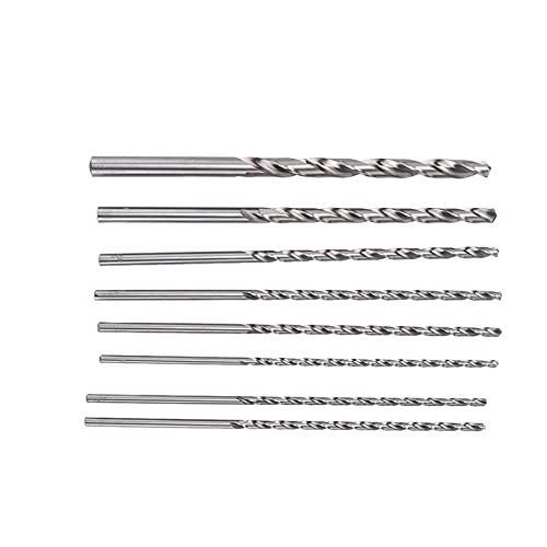 Bohrer-Set, Bohrer-Sets, Spiralbohrer, HSS-Lochbearbeitung, Metall, Holz, Drehwerkzeug-Set, 8-teilig, 4 Mm–10 Mm, Extra Lang, 200 Mm von OPPWONG