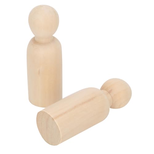 OPPWONG Holzpflockpuppen, Malpuppe, Männliche -Malpuppen 10 Stück 75 Mm Holzkinder Malfigur Spielzeughandwerk von OPPWONG