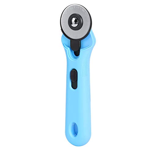 Rollschneider für Stoff, 45 Mm Rundes Cuttermesser, Rollschneider, Stoff-Rollschneider mit Hoher Schnittrate für Papier, Kleidung, Stoff und Leder (BLUE) von OPPWONG