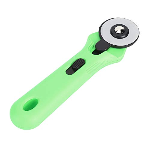 Rollschneider für Stoff, 45 Mm Rundes Cuttermesser, Rollschneider, Stoff-Rollschneider mit Hoher Schnittrate für Papier, Kleidung, Stoff und Leder (GREEN) von OPPWONG