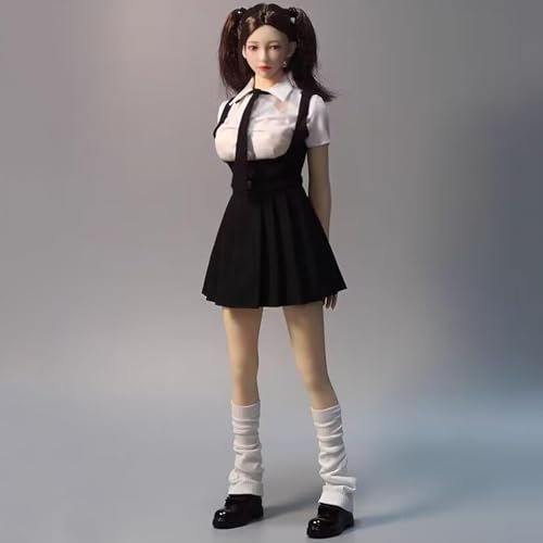 OPQRSTUVW 1/6 Maßstab weibliche Figur Puppe Kleidung, JK Anzug Schulmädchen Anzug Uniform Kostüm für 30,5 cm weibliche Actionfigur TBLeague/PH (Schwarz) von OPQRSTUVW