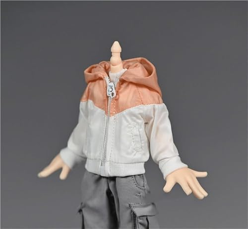 OPQRSTUVW 1:12 Maßstab männlich/weiblicher Soldat Modell Figur Puppe Kleidung Outdoor Kapuze Windbreaker Jacke für 15,2 cm bewegliche Puppe Actionfigur Zubehör (grün) von OPQRSTUVW