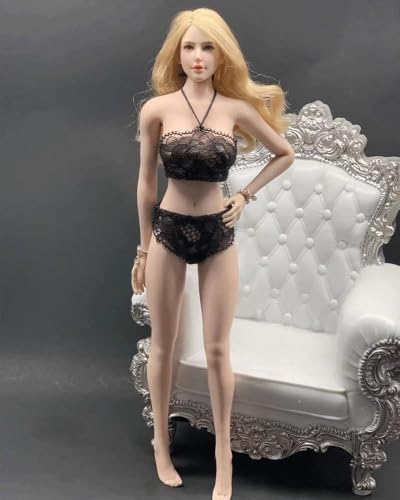 OPQRSTUVW J0G3 J0G3 Maßstab Figur Puppe Kleidung Spitze Unterwäsche Unterhose für 30,5 cm weibliche Actionfigur, flexible nahtlose Puppe Silikonkörper (weiß) von OPQRSTUVW