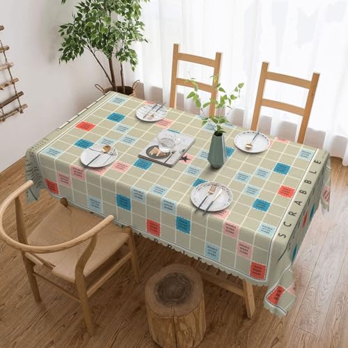 OPSREY Scrabble Board Print Rechteckige Tischdecke Wasserdicht Tischdecke 183 X 137 Cm Knitterfeste Tischdecke Für Innen Außen Party Dekoration OPSREY Scrabble Board Print Rechteckige Tischdecke Wasserdicht Tischdecke 183 X 137 Cm Knitterfeste Tischdecke Für Innen Außen Party Dekoration von OPSREY