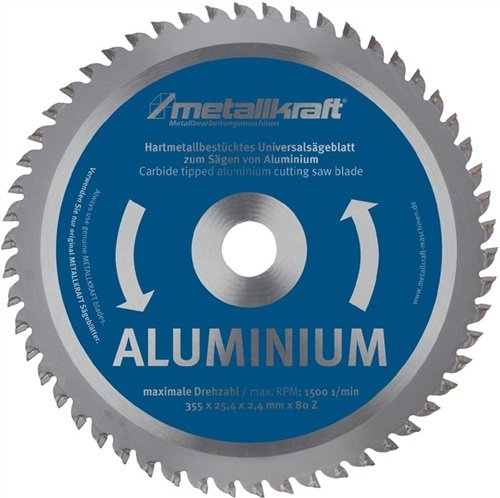 HM-Sägeblatt Aluminium 355x2,4x25,4mm Z80 von OPTIMUM