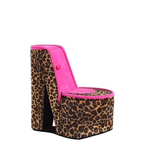 ORE HBB1841 Schmuckschatulle, versteckt mit High-Heel-Schuh, Metall, Aluminium Polyurethan, Gepardendruck, 9" von ORE