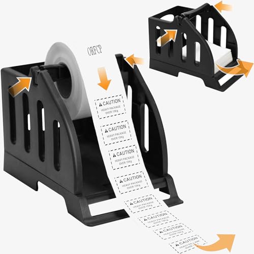 Etikettenhalter, kleine Etikettenhalter für Thermo-Etikettendrucker, Etikettenaufwickler, Rollen- und Leporello-Etikettendruckerhalter Thermo-Etikettenrollenhalter Zubehör für Etikettendrucker von ORFCP