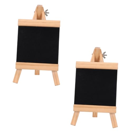 2St Tafel Message Board Message-Board-Ornament Whiteboard-Staffelei zeichenpad kinder write board Mini-Whiteboards Kinder-Whiteboard Nachrichtenversorgung Wohnaccessoire Holz Black ORFOFE von ORFOFE