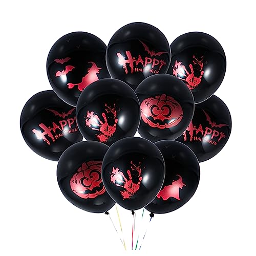 40st Halloween-latexballon Halloween-foto-requisiten Schwarzer Ballon Halloween-dekorationen Halloween-szene-ballon-dekor Halloween-partygeschenke Kürbis Ballons Black Emulsion ORFOFE von ORFOFE