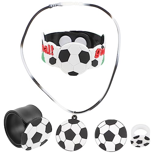 ORFOFE 1 Satz Fußball-Party- Fußballarmband Brosche für Party kindergeburtstags mitgebsel fußball geschenkideen Jungs-Spielzeug einhandzwinge Neuheit Ring Kinder Brosche PVC von ORFOFE