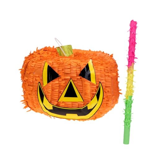 ORFOFE 1 Satz Kürbis Piñatas halloween dekoration halloween kürbis halloween spielzeug halloween süsigkeiten halloween süßigkeiten gruselige Pinata Geburtstags-Pinata-Dekor Papier Orange von ORFOFE