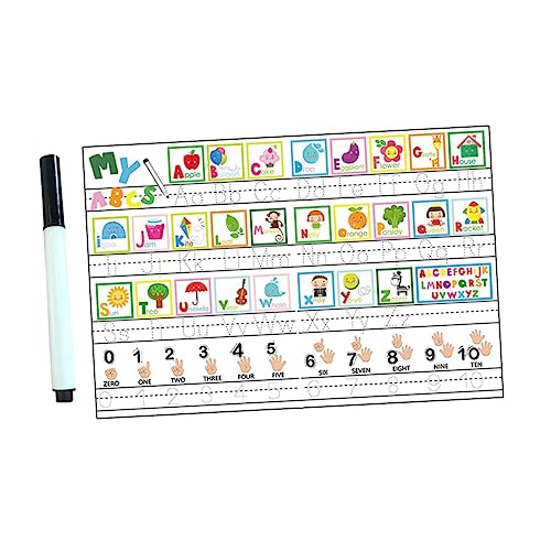 ORFOFE Schulaufkleber für Jungen und Mädchen 1 Set Löschbare Alphabet-wandaufkleber Trocken Abwischbare Stift-wandaufkleber für Den Kindergarten von ORFOFE