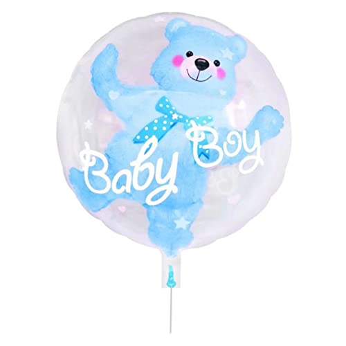 ORFOFE 1 Stk Transparente Kugel Blaues Dekor Bobo-ballon Bärenballon Klar Weihnachtsballon Weihnachtsfeier Ballon Weihnachtlicher Folienballon Ballon Für Die Party Partyzubehör Nylon Blue von ORFOFE