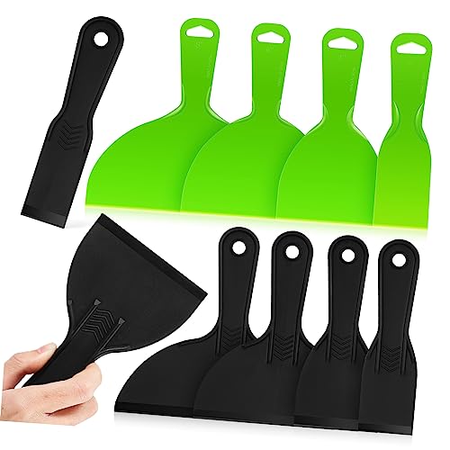 ORFOFE 10 STK Farb Schaber Set Spachtelwerkzeug Spachteln Trockenbau Abkleben Spachtel Maler Flache Kratzer Spachtelmasse Für DIY Wandspachtel-flickwerkzeug Schwarze Kittspachtel Plastik von ORFOFE