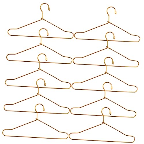 ORFOFE 10St Puppenaufhänger Hundekleiderbügel Mini-Puppen Zubehör für Minipuppen Kleiderständer Puppen Kleidung Hanger Rockbügel Babys Puppen Hemdenbügel Mini Mini-Hausornamente Eisen von ORFOFE