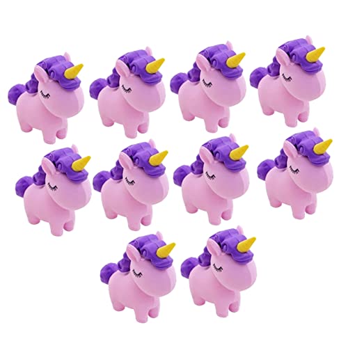 ORFOFE 10St Radiergummi Kinder Mini-Spielzeug 3D-Radierer Massenspielzeug Einhorn Gummis erste schultag erasers for schreibtisch haustiere für kinder klassenzimmer Einhornstifte von ORFOFE