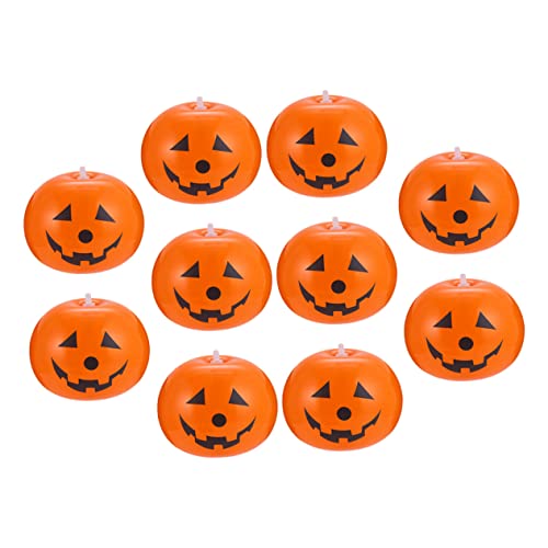 ORFOFE Halloween Deko Ballons 10st Kürbis Ballon Halloween Leuchten Ballons Kürbis Leuchtende Ballons Halloween-led-luftballons Außendekorationen Halloween-kürbisballons Ballons Mit Lichtern Emulsion von ORFOFE