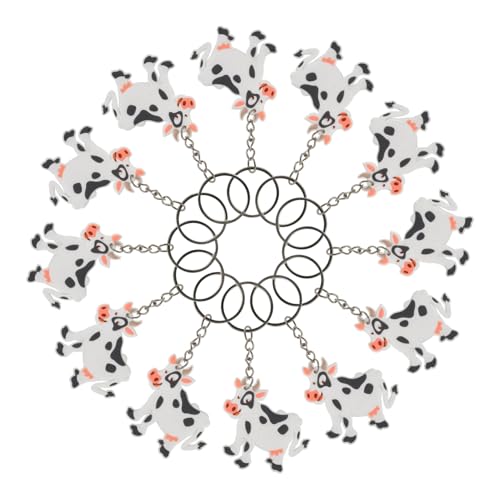 ORFOFE 12 Stück Kuh Schlüsselanhänger Kuh Taschenanhänger Tier Schlüsselanhänger Anhänger Kuh Schlüsselanhänger Stier Schlüsselanhänger Stier Schlüsselanhänger Tier von ORFOFE