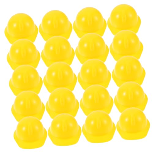 ORFOFE 20 Stk Spielzeughelm Puppen-schutzhelm Miniaturpuppenhelme Schutzhelme Puppenbaumütze Miniaturpuppenhut Bauhut Für Minipuppen Miniaturpuppen-bauhut Puppenhüte Mini-puppenhelme Abs von ORFOFE