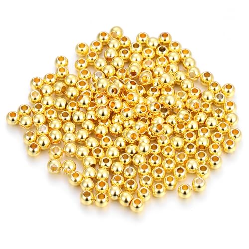 ORFOFE 200 Stück Runde Kupfer Perlen Schmuckherstellung Beads für Armbänder Metallperlen mit Präzisionsloch Langlebig Glatt Vielseitig für DIY Schmuck Basteln ORFOFE 200 Stück Runde Kupfer Perlen Schmuckherstellung Beads für Armbänder Metallperlen mit Präzisionsloch Langlebig Glatt Vielseitig für DIY Schmuck Basteln von ORFOFE