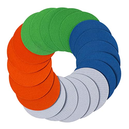 ORFOFE 20St rundes Schleifpapier polierpads polishing pad schleifbockscheibe schleifgitter schleifhülsen Schleifpapier beflocken Schleifrad bohrständer kreisförmige Pads Schleifscheiben von ORFOFE