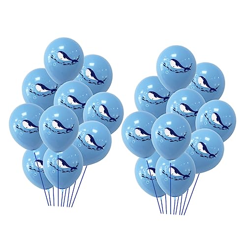 ORFOFE 20st Ballon Hai-thema Gastgeschenke Für Wale Marineparty Partyschmuck Emulsion Blue von ORFOFE