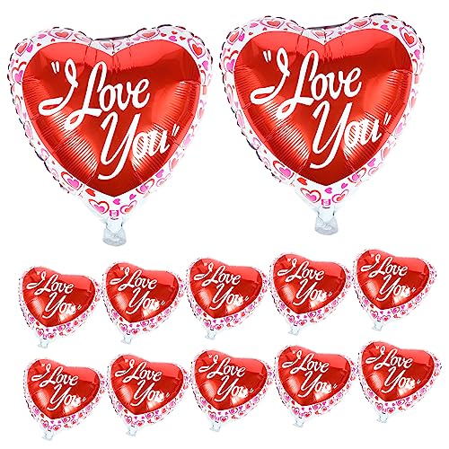 ORFOFE 25 Stück Aluminiumfolien Luftballons Herzform Romantische Valentinstag Dekoration Perfekte Luftballons Für Feierlichkeiten Und Partys Ideal Für Hochzeit Und Jubiläen von ORFOFE