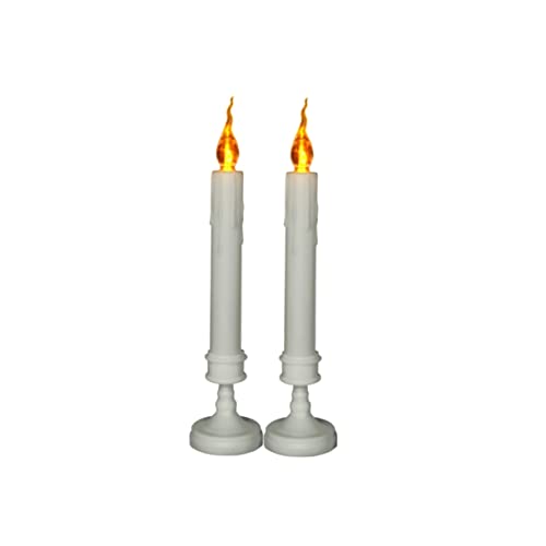 ORFOFE 2er Set LED Stabkerzen Flameless Luminous Kerzen Für Halloween Und Weihnachtsdekoration Rauchfrei Ohne Batterie Perfekte Partybeleuchtung von ORFOFE