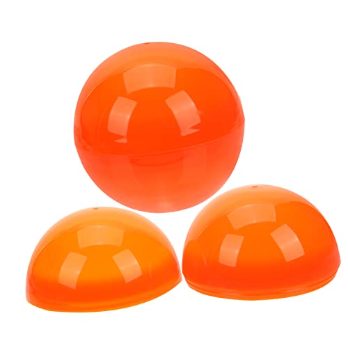 ORFOFE 2st Gashapon-kugel Der Kranmaschine Befüllbares Ei Geschenkboxen Mit Süßigkeiten Zu Ostern Runde Behälter Für Spielzeug Mit Süßigkeiten Gefüllte Eier Osterei Orange Plastik von ORFOFE