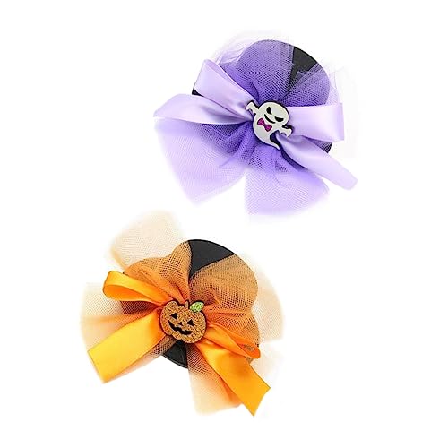 ORFOFE 2st Halloween-hut-haarnadel Mini-haarklammern Make-up-haarspangen Bowler-haarnadeln Frauen Kopfschmuck Halloween-partydekoration Mini-haarspangen Halloween-kopfschmuck Gittergewebe von ORFOFE