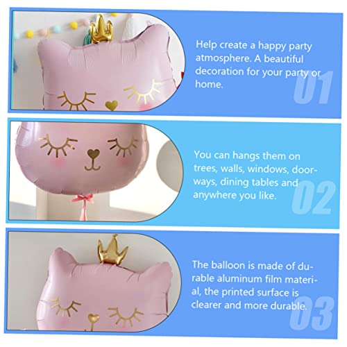 ORFOFE 3 Stück Teiliges Katzenparty Deko Set Aluminiumfolie Luftballons mit Cartoon Krone Robuste Geburtstagsdeko für Katzenliebhaber Stilvolle Partydekoration für Zuhause und Feiern ORFOFE 3 Stück Teiliges Katzenparty Deko Set Aluminiumfolie Luftballons mit Cartoon Krone Robuste Geburtstagsdeko für Katzenliebhaber Stilvolle Partydekoration für Zuhause und Feiern von ORFOFE