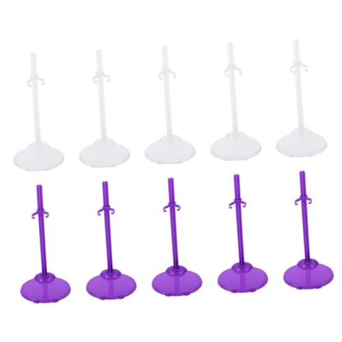 ORFOFE 30St Puppenständer Miniaturen Puppen Steht Basis Mini-Spielzeug Figure Stand puppenspielzeug Kleiner Stand Spielzeug für Kleinkinder Steht Zeigen Puppenhalterung Plastik von ORFOFE