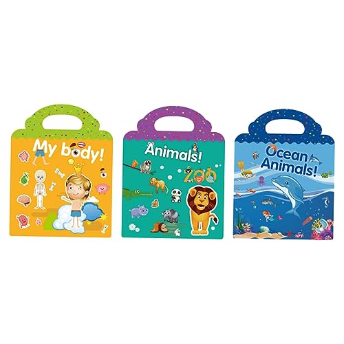 ORFOFE 3st Aufkleber Schultasche Spielsachen Kinder Sticker Kinderspielzeug Spielzeuge Kinder Spielzeug Wandschmuck Für Zu Hause Kognitionsaufkleber Kinder DIY Aufkleber Papier von ORFOFE