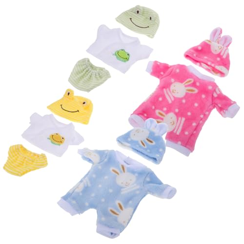 ORFOFE 4 Sets Süße Babypuppen-Kleidung, Outfit, Pyjamas Für 12-Zoll-Reborn-Puppen, Realistische Babypuppen, Tierkleidung, Zubehör, Bequeme Puppen-nachtwäsche von ORFOFE