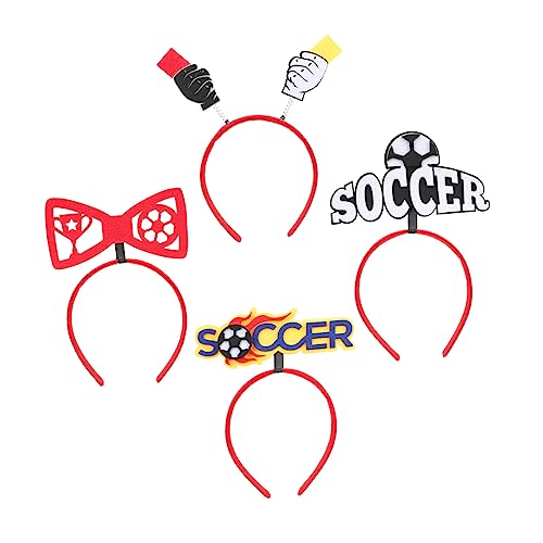 ORFOFE 4 Stück Fußball-fan-stirnband Fußball-haarband Party-haar-dekor-accessoire Fußball-party-stirnband Fußball-stirnband Fußball-haarreifen Haarballen Für Mädchenhaare Stirnbänder Abs von ORFOFE