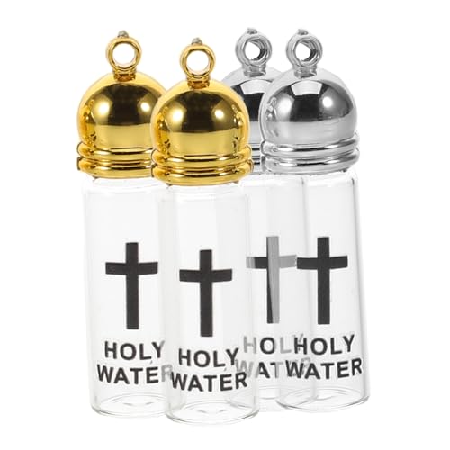 ORFOFE 4 Stück Glas-weihwasserflaschen Für Christliche Taufe, Religiöse Zeremonien, Nachfüllbare Kleine Wasser-weihwasser-leerbehälter von ORFOFE