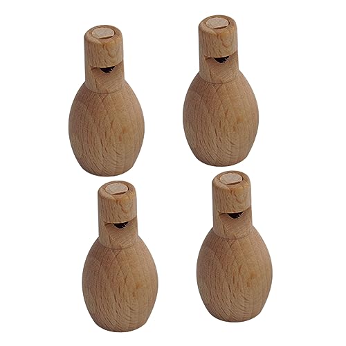 ORFOFE 4pcs Unvollendete Natürliche Hölzerne Pfeife DIY Toy Whistle Kinder Musikinstrument von ORFOFE