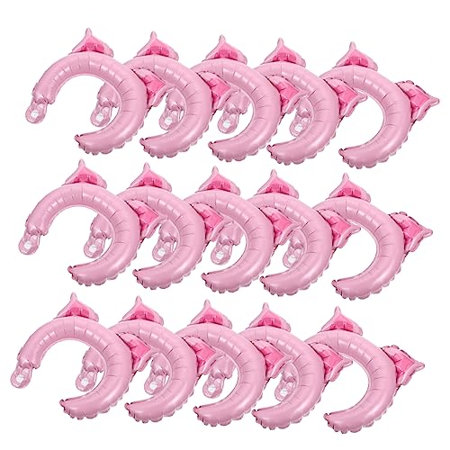 ORFOFE 50 Stück Stirnband Aluminiumfolie Ballon aufblasbares Kostüm Aluminiumfolienballon Wildlife-Ballon babyshowerparty wohnungsdeko Ballon für Kind dekoratives Ballon-Stirnband Rosa von ORFOFE