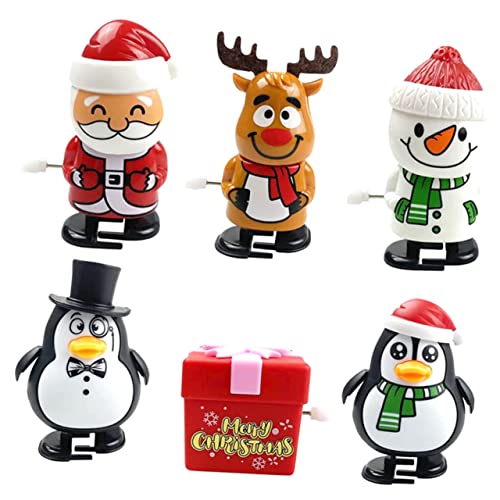 ORFOFE 6er Set Weihnachtsmann Aufziehspielzeug Lustige Spielzeuge Für Kreative Weihnachten Wiederverwendbares Weihnachtsdeko Mitgebsel Adorable Wind Up Toys Für Die Weihnachtsfeier von ORFOFE