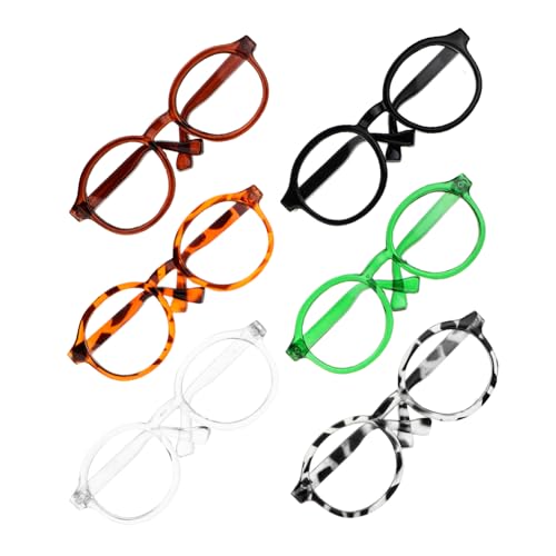 ORFOFE 6st Puppenbrille Puppe Verkleidet Brille Puppe Sonnenbrille Lesebrille Für Puppen Miniatur-Brille Kostümzubehör Für Minipuppen Katzen-Sonnenbrille Mini-Puppen-Brille Plastik von ORFOFE