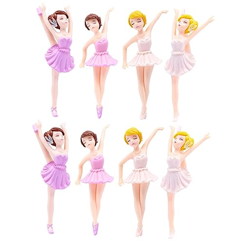 ORFOFE 8 Stk Ballerina-mädchen Ballettpuppe Kuchen Dekorationen Mädchenfigur Ballerina-tortenaufsatz Ballerina-cupcake-topper Aquariumdekoration Ballettmädchen-statue Dessert-topper Pvc von ORFOFE