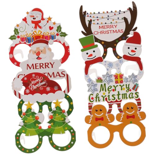 ORFOFE 8St weihnachtsparty liefert weihnachtsgläser Christmas Glasses Party Supplies weihnachtsgeschneke Party Sachen Sonnenbrille Weihnachtsfeier liefert Party-Brillengestelle Papier von ORFOFE