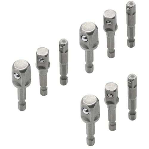 ORFOFE 9-Teiliges Set Bohrerverlängerung Verlängerungsschlüssel Kraftstecknuss-Verlängerung Schraubenschlüssel socket wrench set Steckschlüssel-Set bohrständer Steckschlüsselverlängerung von ORFOFE