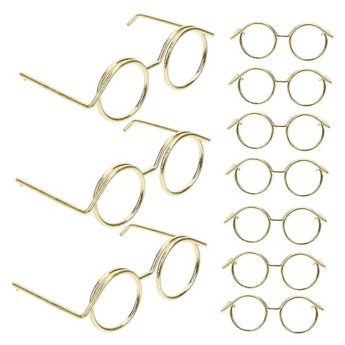 ORFOFE Brille für Puppe Miniatur Puppenbrille Puppenbrille Puppenkostümzubehör Brillengestell für Puppen Brillen Puppensonnenbrille für Zwerge Basteln Sie Eine Sonnenbrille zum Dekorieren von ORFOFE