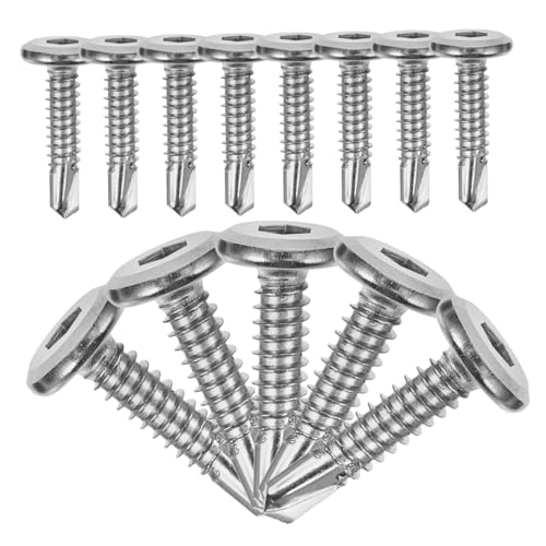 ORFOFE Edelstahl Fencing Screws Gewindeschrauben Für Zaunmontage Selbstbohrende Schrauben Rostfrei ST55*25 Ideal Für Garten Und Outdoor Anwendungen von ORFOFE