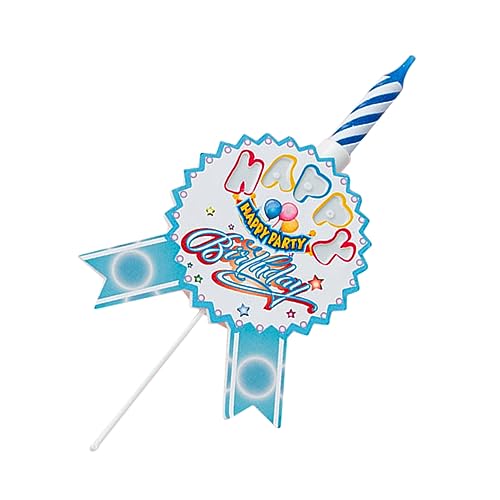 ORFOFE Musik Kerze Ausgefallene Kerzen Kuchenkerzenaufsatz Kuchenverzierung Geburtstagskerze Cupcake-verzierung Zum Geburtstag Dekorationen Cupcake-topper Blaues Dekor Plastik von ORFOFE